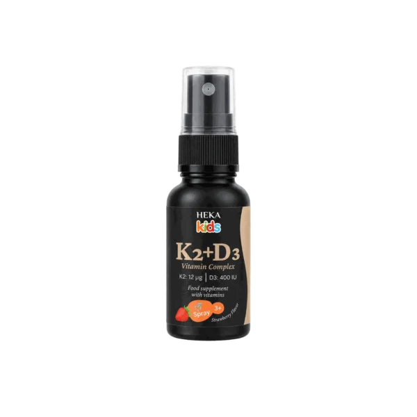 HEKA Kids K2+D3 pršilo – 30 ml z vitaminom K2 in vitaminom D3