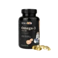 HEKA Kids Omega-3 Fish Oil jar with softgel capsules