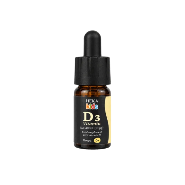 HEKA Kids Vitamin D3 Drops HEKA Kids Vitamin D3 Drops – 10 ml with 400 IU of vitamin D3 per dose